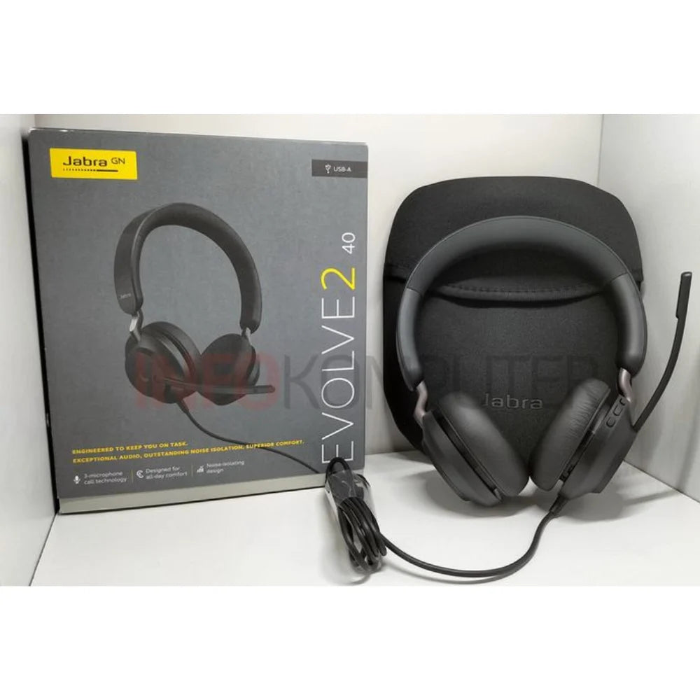 Jabra Headset Evolve2 40 Black Jabra Headset Evolve2 40 Black